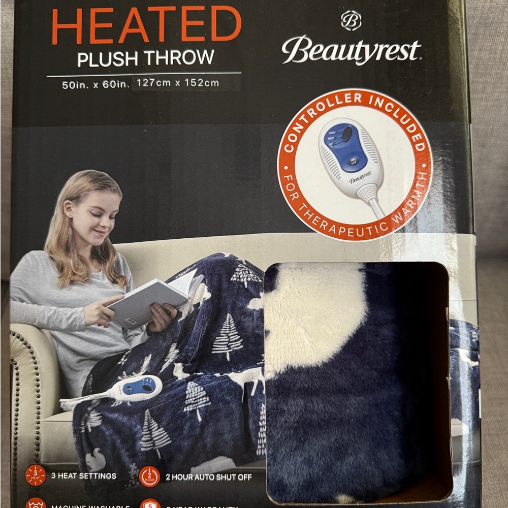 Beautyrest Heated Plush Throw